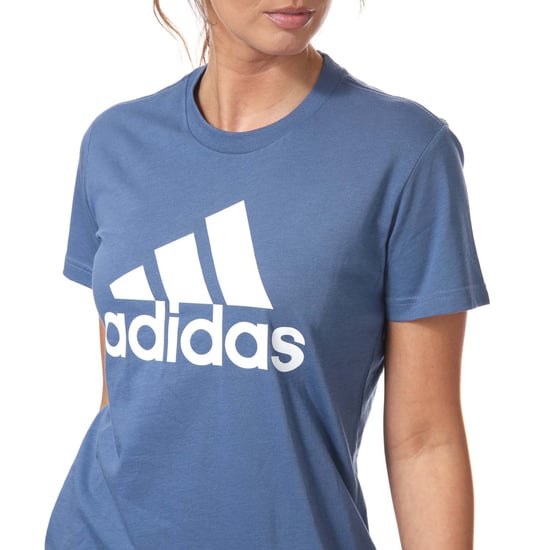 T-shirt LOUNGEWEAR Essentials Logo adidas Pour Femme en Bleu et blanc - Image 6