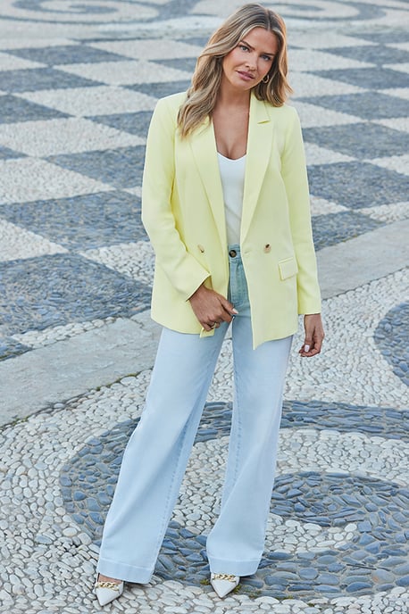 Yellow Double Breasted Blazer