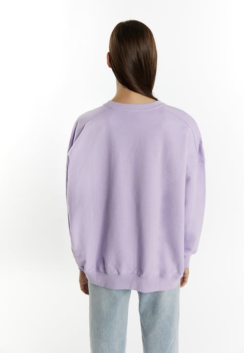 Mymo Sweatshirt mit Rundhalsausschnitt Damen violett - Image 4
