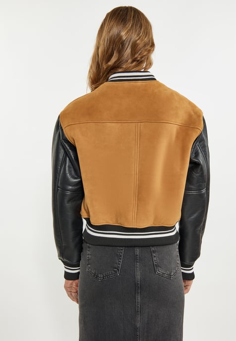 Dreimaster Jacke Damen Kamel Schwarz - Image 4