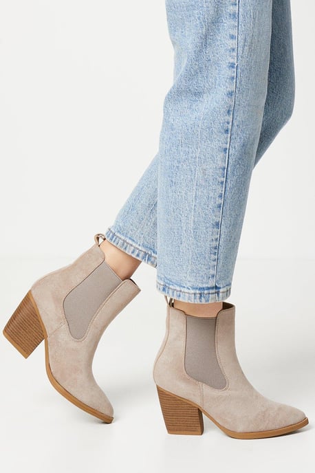 Agnes Chelsea Western Cowboy Ankle Boots