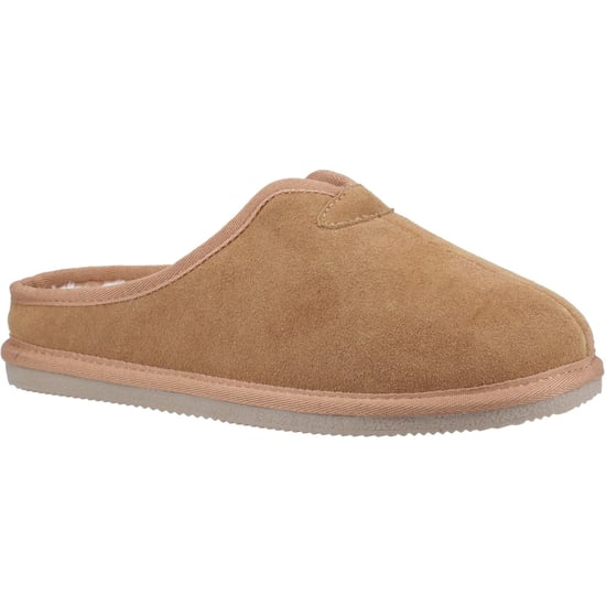 Hush Puppies Conrad Wildleder Herren Pantoffeln Tan - Image 1