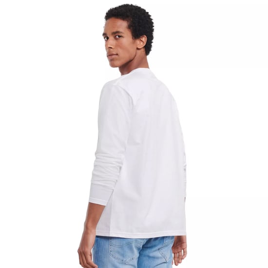Russell - "Classic" T-Shirt für Herren/Damen Unisex Langärmlig (Weiß) - Image 2