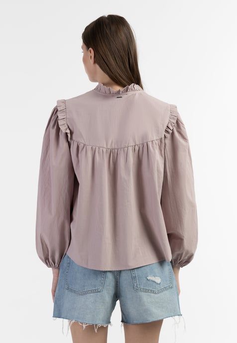 Dreimaster Bluse Damen alt rosa - Image 4