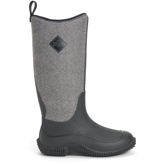 Muck Boots Hale Gummi Schwarz W/ Fuzzy Herringbone Wellington Stiefel - Image 5