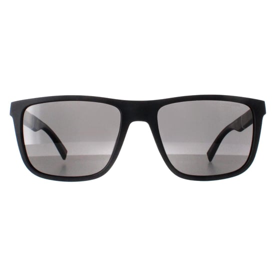 Tommy Hilfiger Rectangle Mens Matte Black Grey Polarized TH 2043