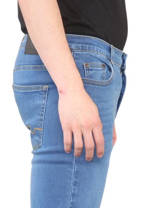 MYT Herren Skinny Fit Jeans Stretch Denim in Mittelblau - Image 5