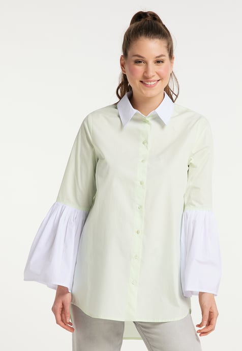 Mymo Bluse Damen hellminze - Image 3