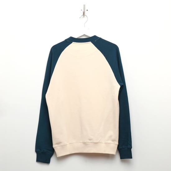 Men's Farah Wicke Raglan Crew Sweat in Blue-White