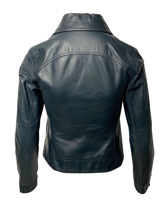 Chanel Motorradlederjacke in Grün - Image 2