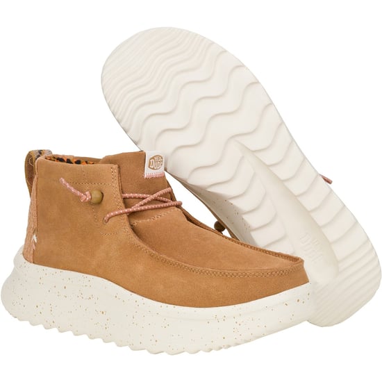 HEYDUDE Wendy Peak Hi Wildleder Damen Stiefel Chestnut - Image 3