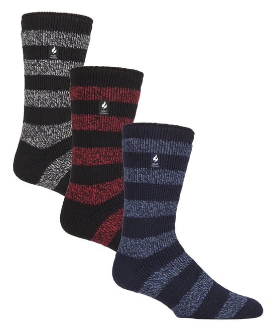 HEAT HOLDERS - 3er-Pack Multipack Herren-Thermosocken für den Winter - gestreift - Image 1