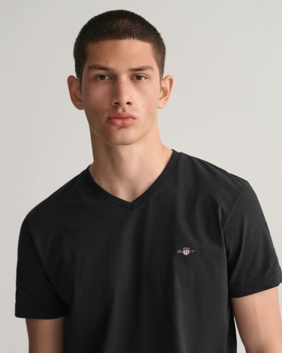 Gant Slim Shield V-Neck T-Shirt - Image 4
