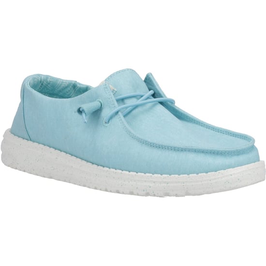 HEYDUDE Wendy Canvas 100% Baumwolle Damen Türkis Loafers - Image 1