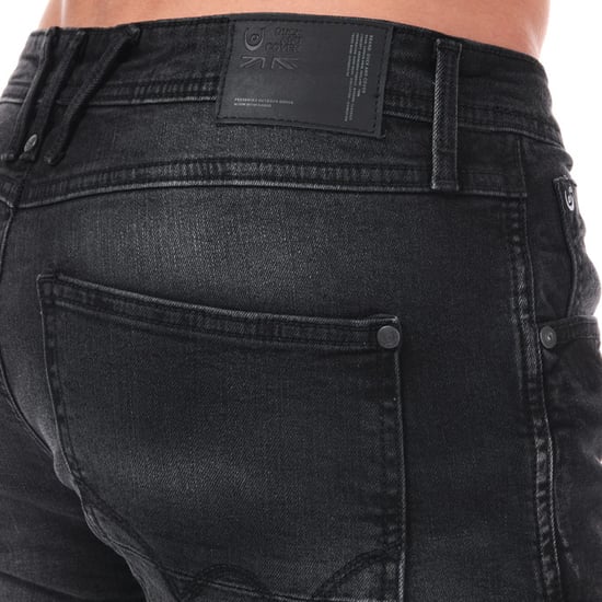 Jean Maylead Slim Fit Duck and Cover Pour Homme en Noir - Image 5