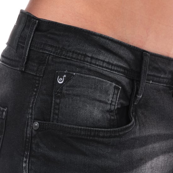 Jean Maylead Slim Fit Duck and Cover Pour Homme en Noir - Image 6