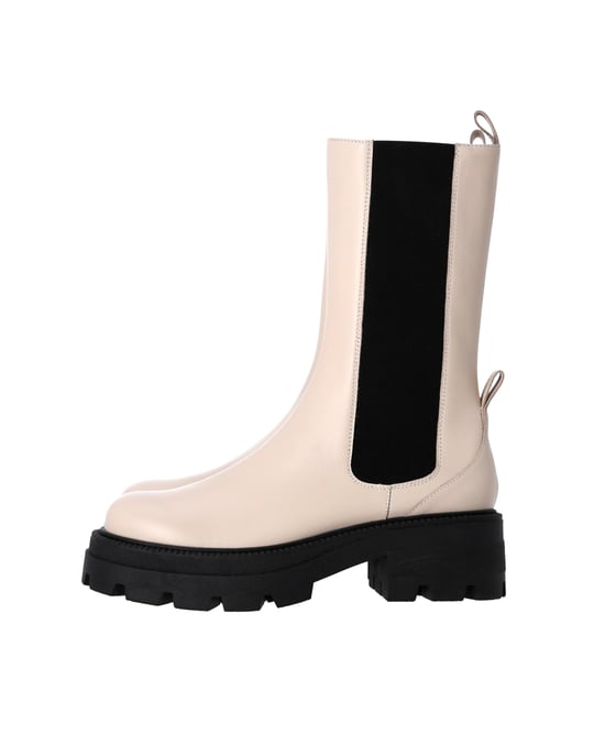 Sergio Rossi Milla Plateau-Stiefel aus weißem Leder - Image 2