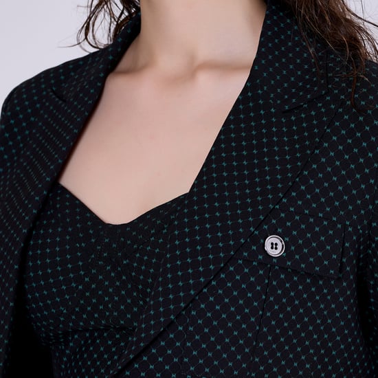 Crop-Jacke mit Safari-Taschen und Punktedruck - Image 6
