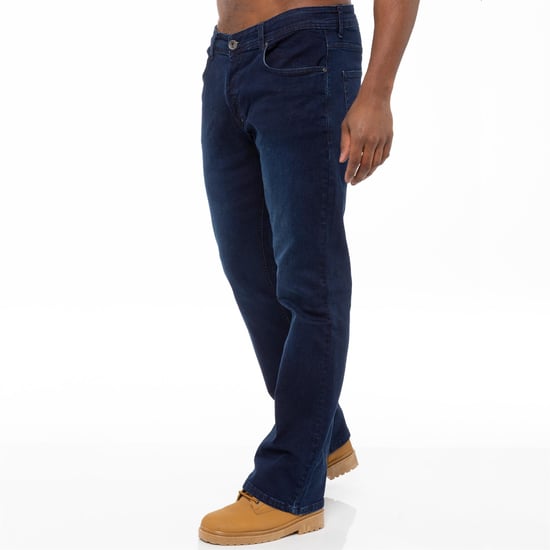 Enzo Herren Bootcut Stretch Denim Jeans - Image 3