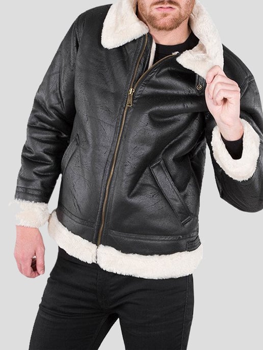 Alpha Industries B3 FL Men's Flight Jacket in Black