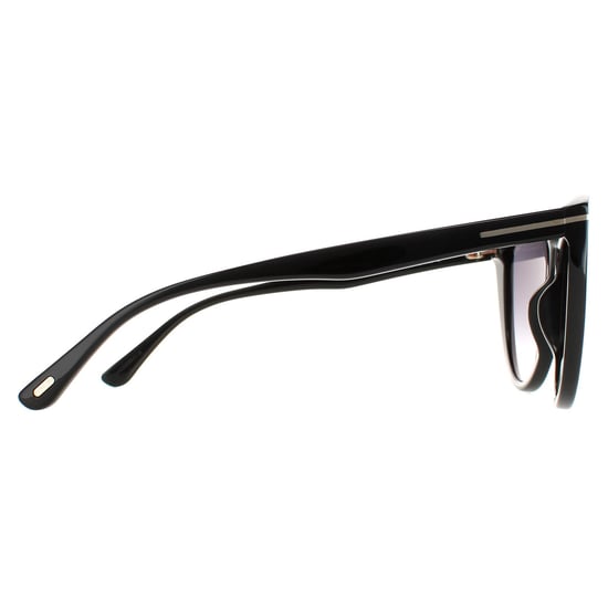 Tom Ford Cat Eye Womens Shiny Black Smoke Gradient  Isabella FT0915