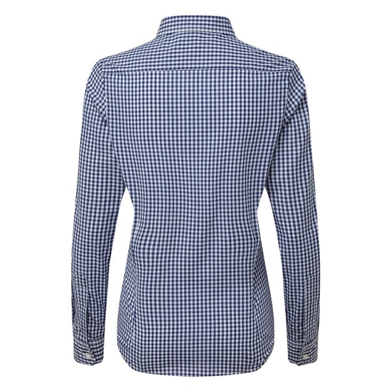 Premier Womens/Ladies Maxton Check Langarmhemd (Marine/Weiß) - Image 2