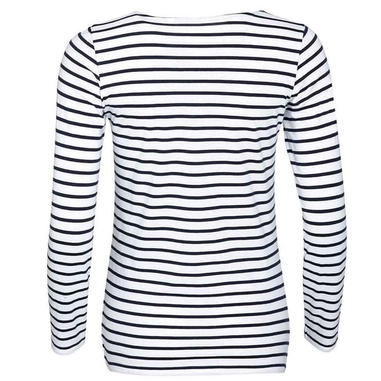SOLS - "Marine" T-Shirt für Damen Langärmlig (Weiß/Marineblau) - Image 2