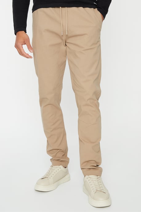 Stone 'Cory' Slim Fit Pull-On Chino Trousers