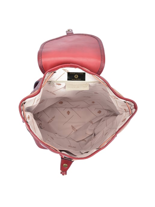 Anna Luchini SS22 AL 3053 Rouge Cuir de vachette Sac - Image 3