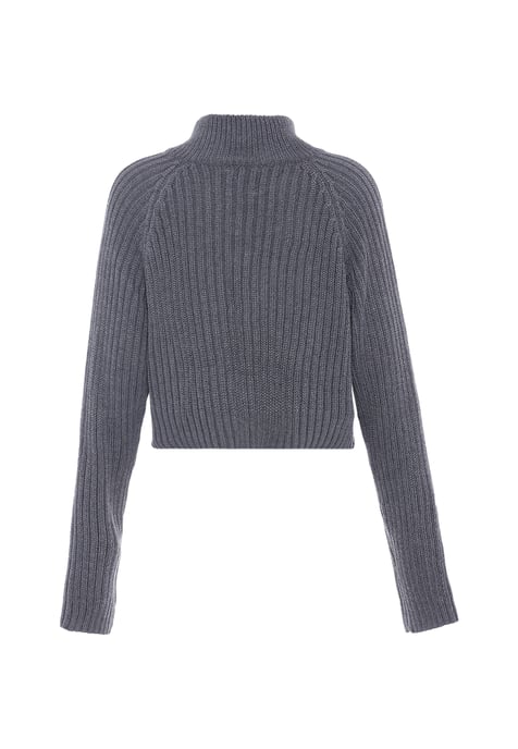 Mymo Strickjacke Damen dunkelgrau melange - Image 2