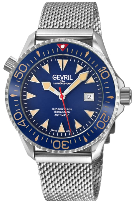 Gevril Herren Hudson Yards Schweizer Automatikuhr mit blauem Zifferblatt - Image 1