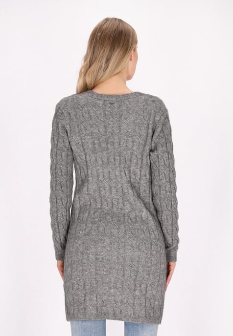 Dreimaster Cardigan Damen Grau Melange - Image 4