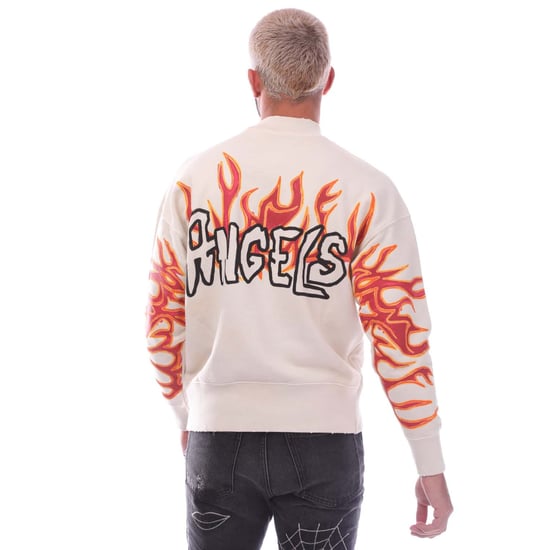 Bedrucktes Rollkragen-Sweatshirt in Weiß - Image 2