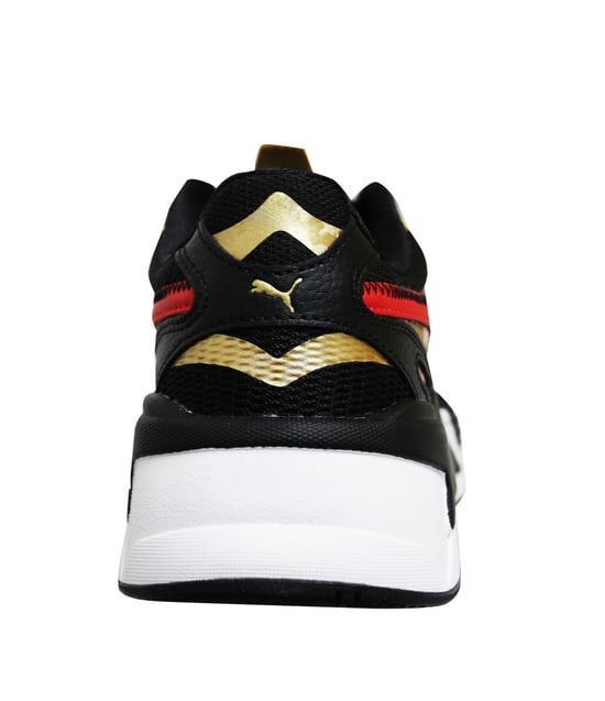 Puma RS-X3 CNY Black Red Gold Low Lace Up Mens Running Trainers 373178 02