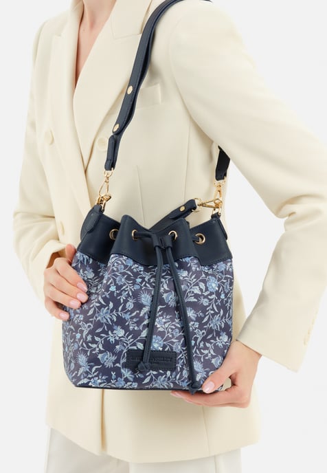 Laura Ashley Navy Blue Bucket Bag