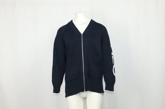 Kenzo Strickjacke mit Reißverschluss in Marineblau aus Baumwolle - Image 5