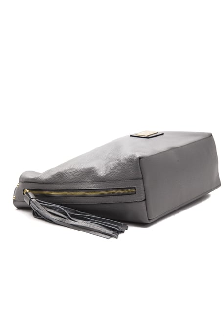Pompei Donatella Women's Gray Leather Shoulder Bag