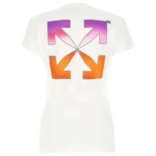 Off-White Gradient Arrows Logo Slim Fit White T-Shirt