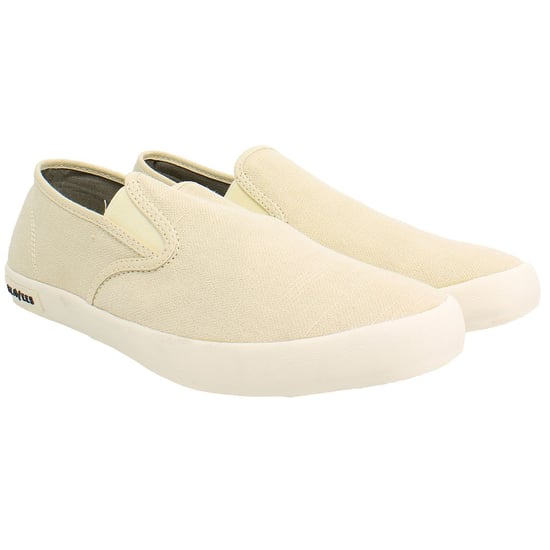 Seavees Baja Standard Herren Beige Plimsolls - Image 2