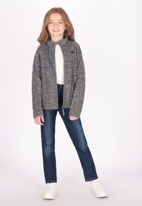 Schmuddelwedda Fleecejacke Mädchen (Kids) grau melange - Image 2