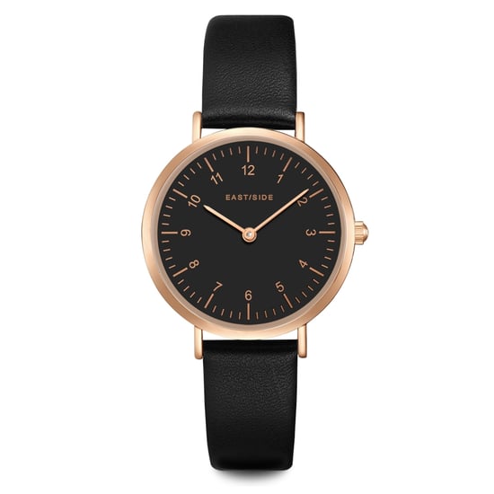 Eastside Female Quartz Rose Gold Genuine Leather Black Watch - Image 1