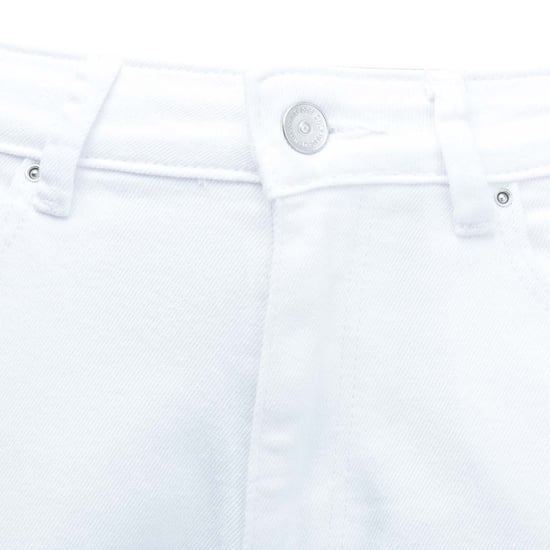 Jean Emily coupe droite taille haute Only Pour Femme en Blanc - Image 4