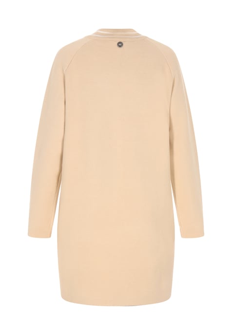 Dreimaster Cardigan Damen Beige Weiss Streifen - Image 4