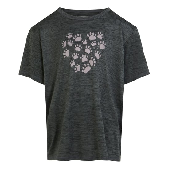 Regatta Childrens/Kids Alvardo VIII Paw Print Marl T-Shirt (Seal Grey)