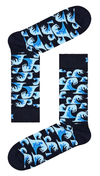 Glückliche Socken - Neuheit Wave Design Socken | Great Gift - Waves - Image 2