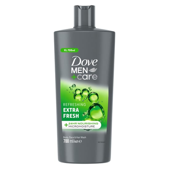 Dove Men+Care 3-in-1 Body, Face & Hair Wash Refreshing Extra Fresh 700ml, 3 Pack