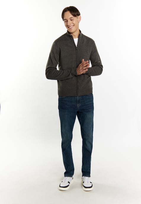 Mo Cardigan Herren Dunkelgrau Melange - Image 2