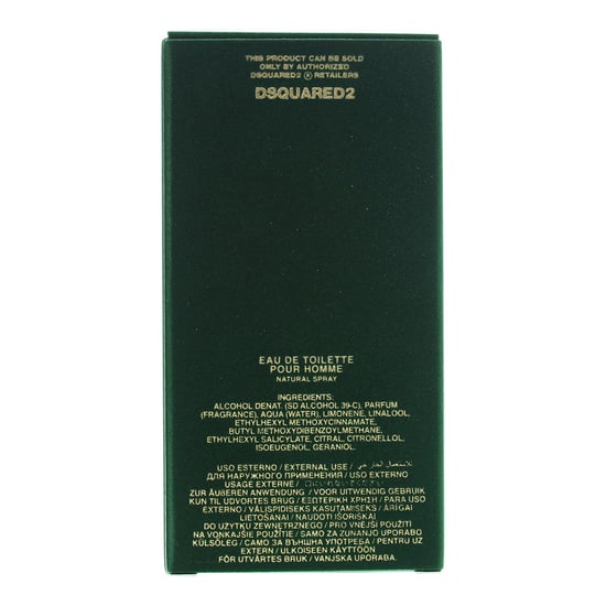 Dsquared2 Grünes Holz Pour Homme Eau de Toilette 100ml Spray - Image 2