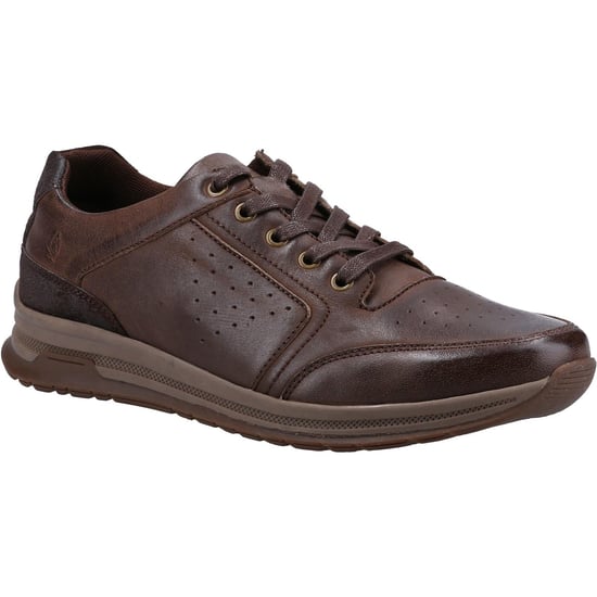 Hush Puppies Herren Joseph Leder Turnschuhe (Hellbraun) - Image 1