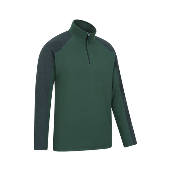 Mountain Warehouse Herren Ashbourne II Half Zip Fleece Top (Khaki Grün) - Image 5